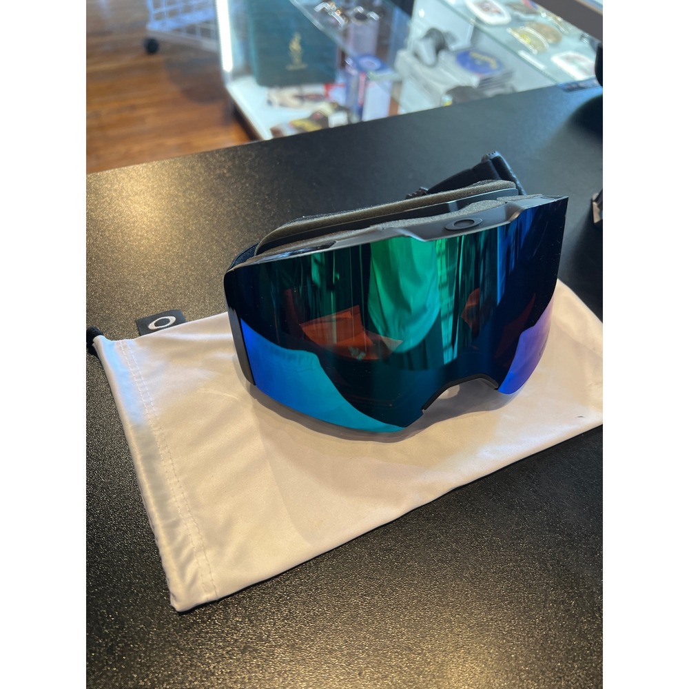Oakley Flight Deck L Snow Goggles Prizm Jade Iridium Matte Black Rimless Large